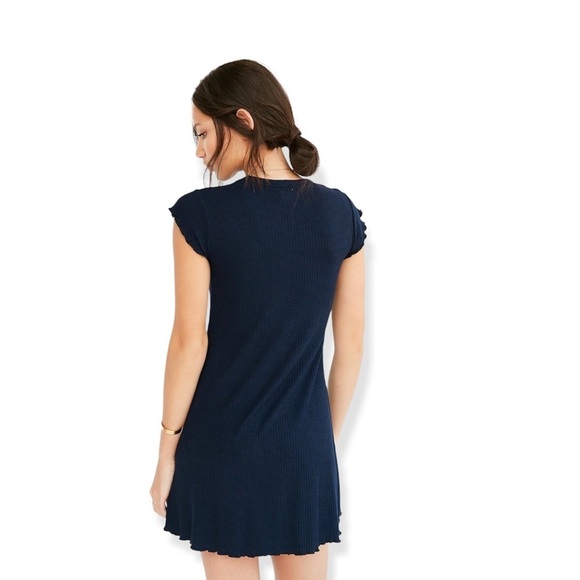 BDG Women's Blue Camper Pocket Ribbed Dress - Picture 4 of 7